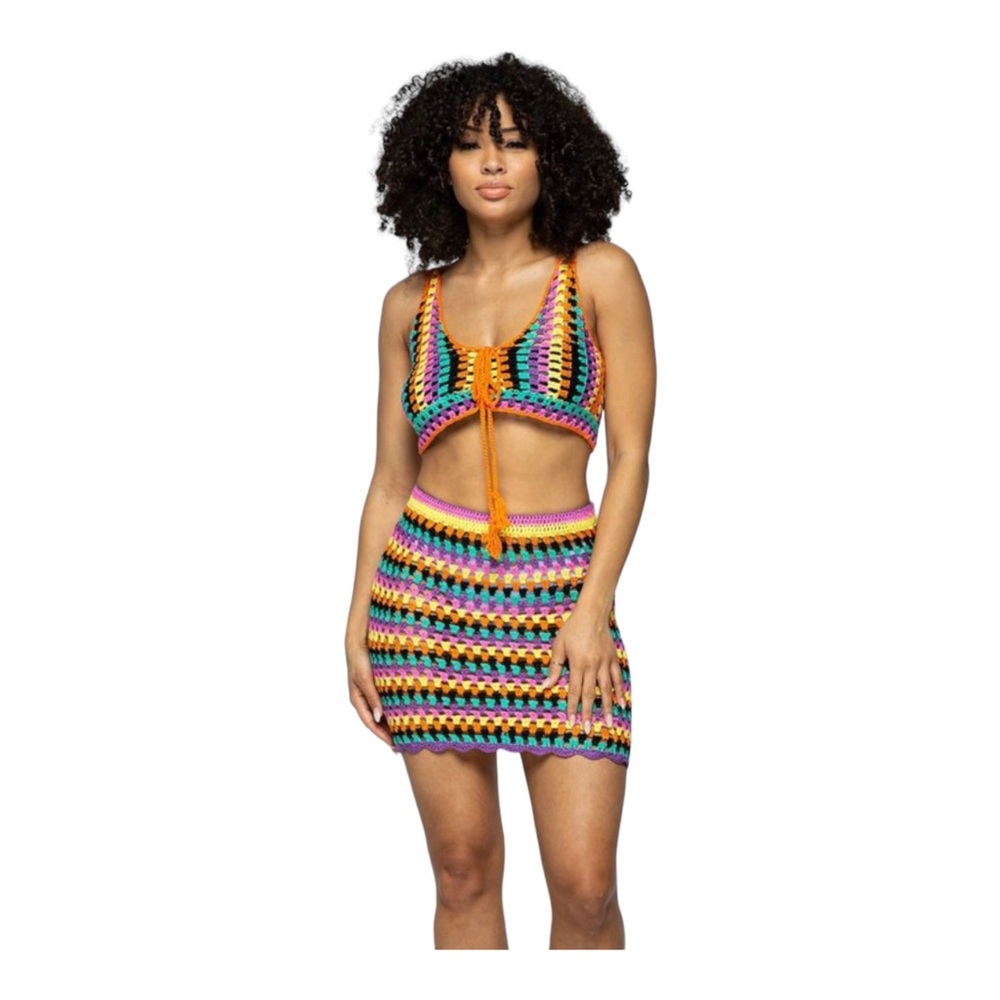 Multi-Color Mesh Cover -Up